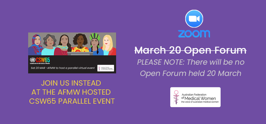 No Open Forum 20 March