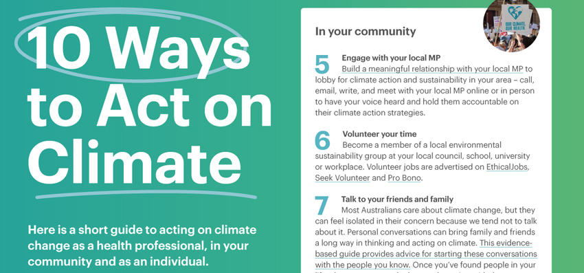 10 ways to act on Climate