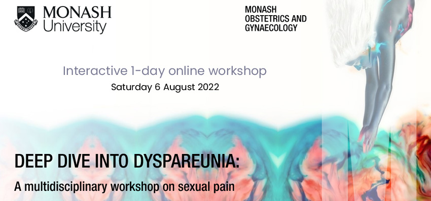 Deep Dive into Dyspareunia workshop details for Saturday 6 August