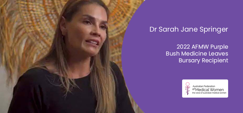 2022 Bursary Recipient Dr Sarah Springer