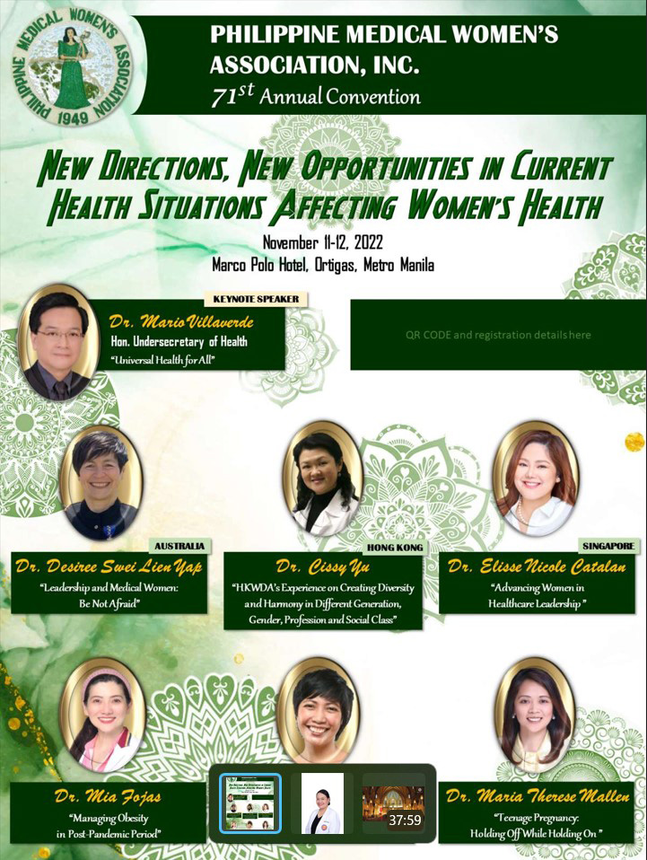 2022 Philippine Medical Women’s Association Convention flyer