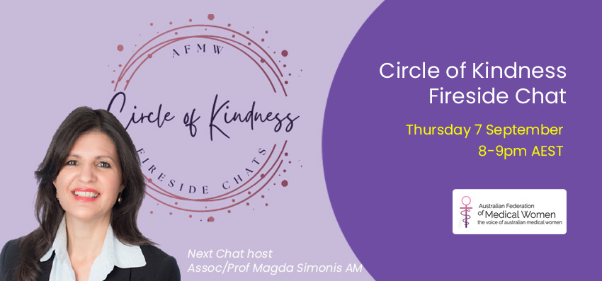 Circle of Kindness Chat to be held Thursday 7th September 2023. Event details.