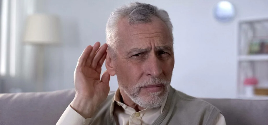 A stock image of a confused elderly man struggling to hear. Photo: Depositphotos