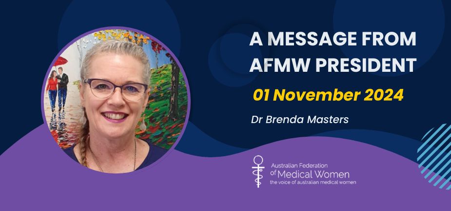 A message from the AFMW President, 01 November 2024