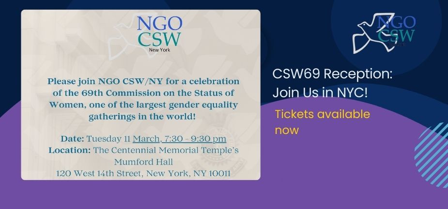 NGO CSW69 Reception details