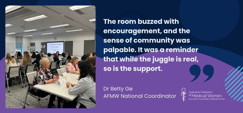 Medical women at the ANU Juggle event