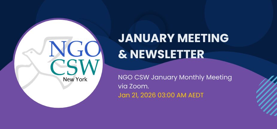 NGO CSW January newsletter notice