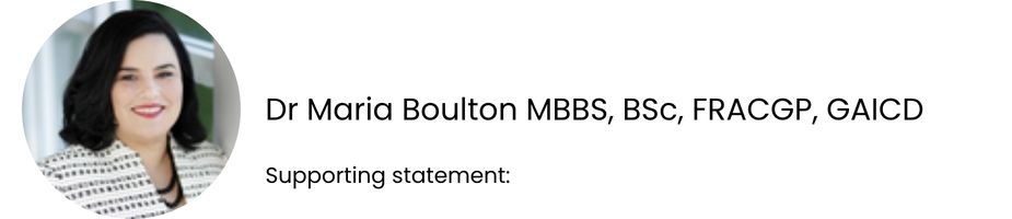 Dr Maria Boulton MBBS, BSc, FRACGP, GAICD