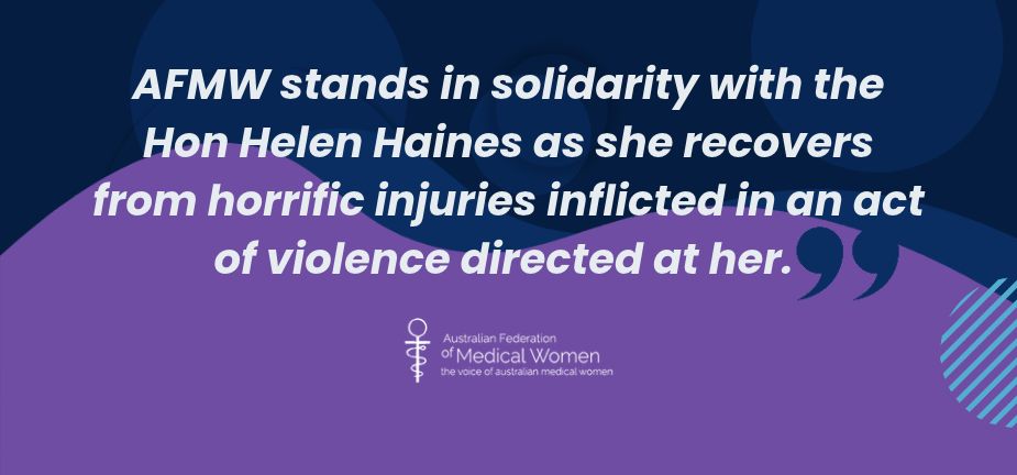 Solidarity with Helen Haines message